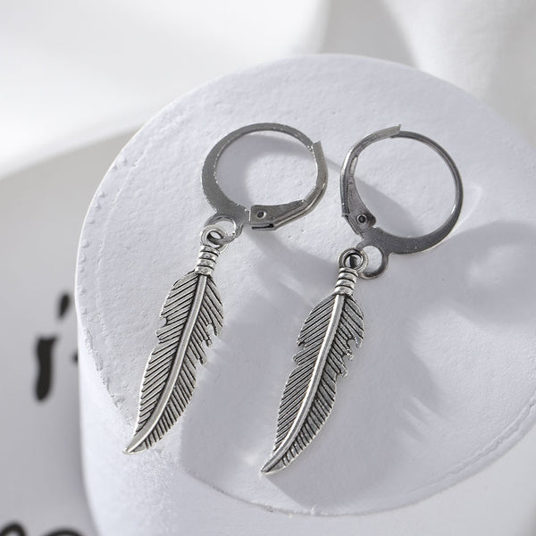 Leaf Wing Tassel Earrings