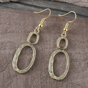 Vintage Haute Sense Round Hollowed Out EarringsMaterial