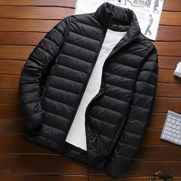 Autumn/Winter Plus Size Men's Lightweight Down-Filled Cotton Jacket
