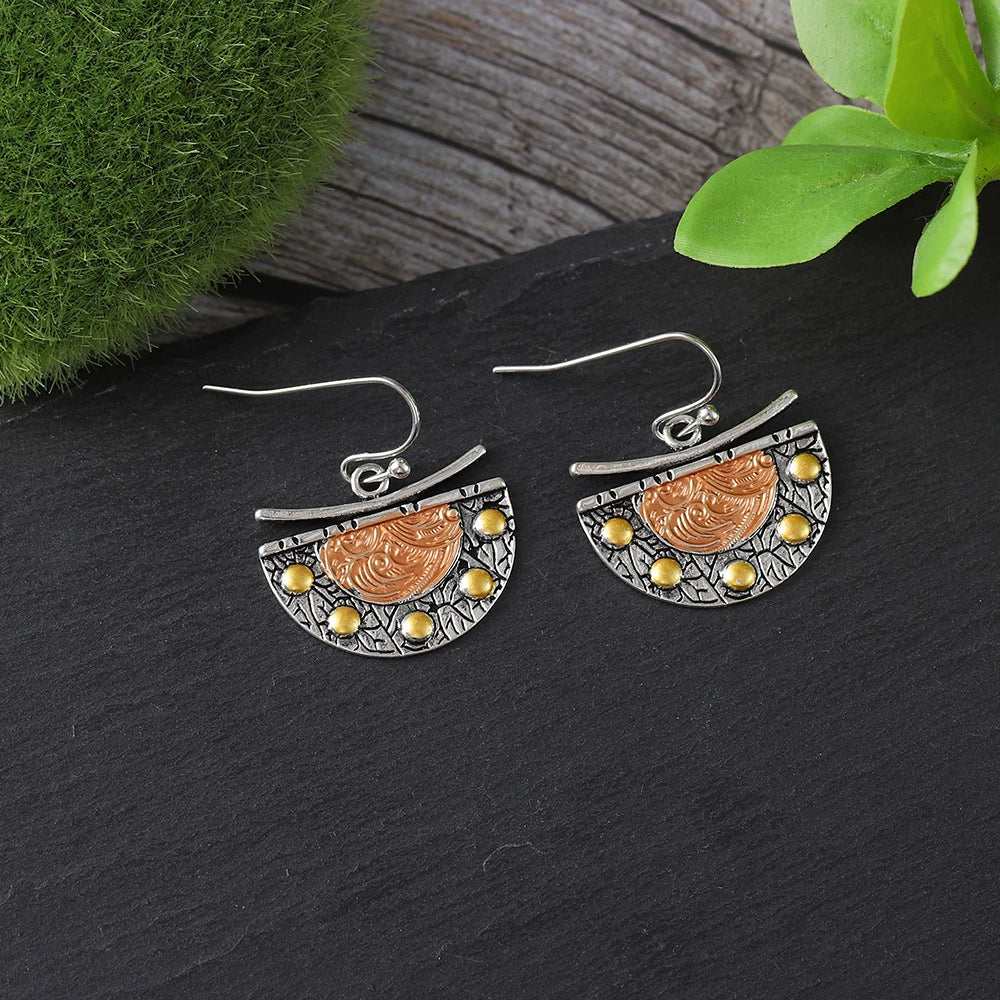 Bohemian Style Personalized Creative Fan Earrings