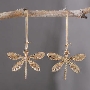 Vintage Dragonfly Dangle Earrings