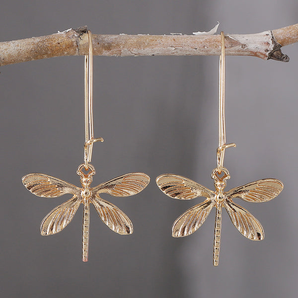 Vintage Dragonfly Dangle Earrings