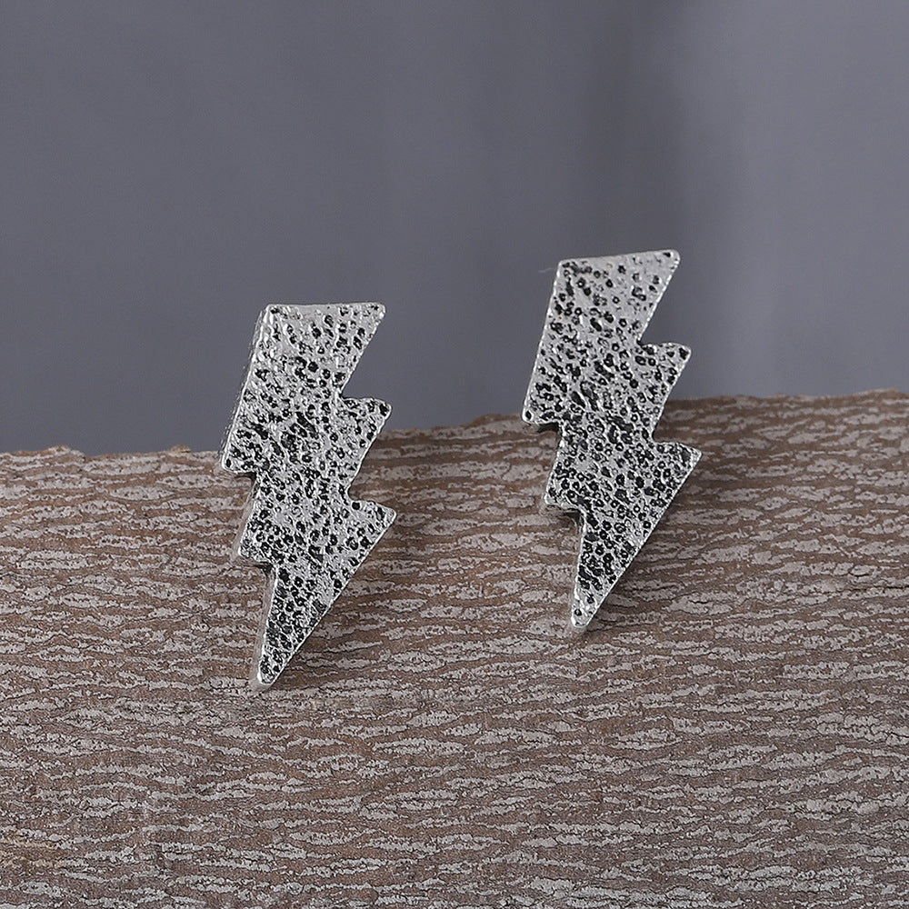 Literary Retro Creative Lightning Shaped Earrings