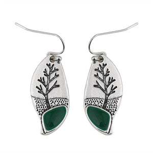 Personalized Tree Pattern Minimalist Style Oil Drop Earrings Earrings