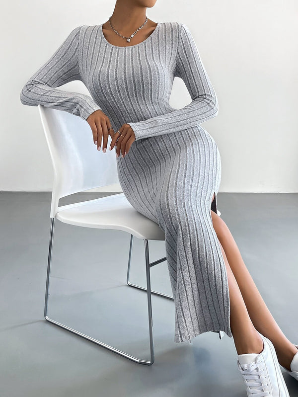 Commuter Slim Split Hip Wrap Dress