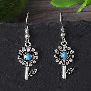 Vintage Flower Dangle Earrings