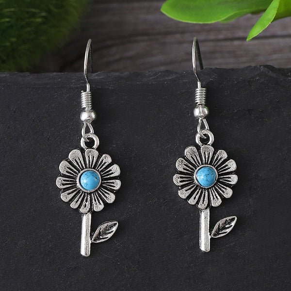Vintage Flower Dangle Earrings