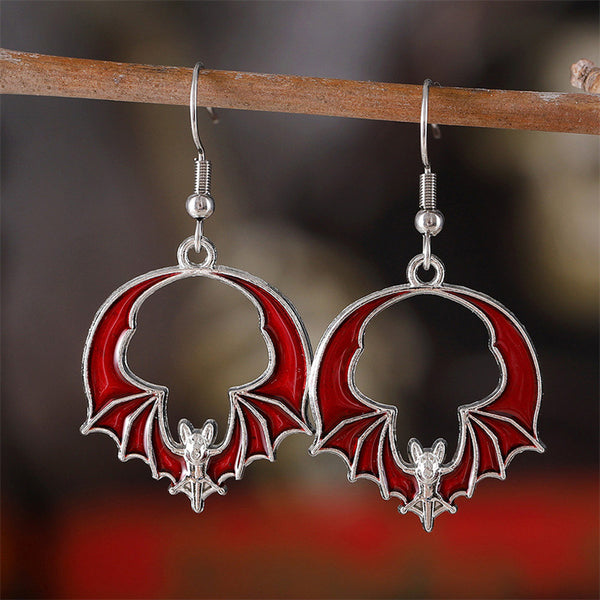 Dark Bat Dangle Earrings