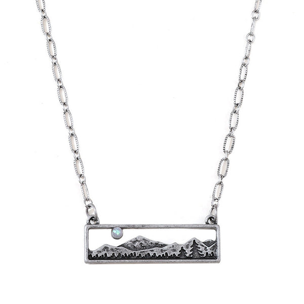 White Moonstone Pendant Necklace