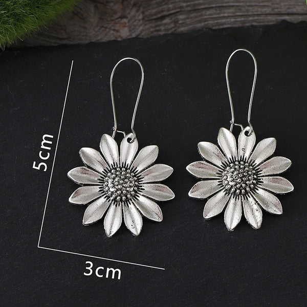 Cubic Sunflower Earrings