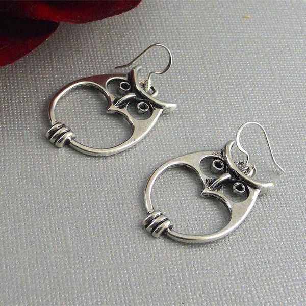 Vintage Creative Owl Alloy Earrings