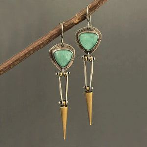 Turquoise Creative Bullet Cone Earrings