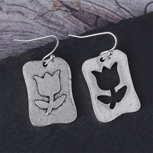 Flower Hollow Dangle Earrings