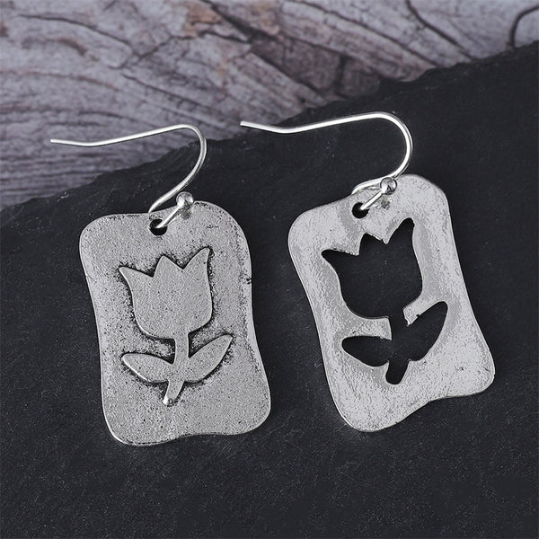 Flower Hollow Dangle Earrings
