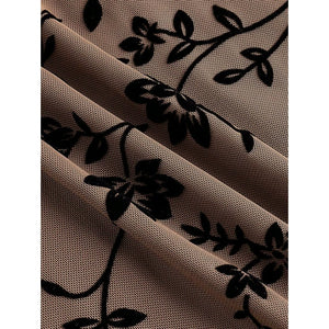 Floral Print Fishtail Tulle Skirt