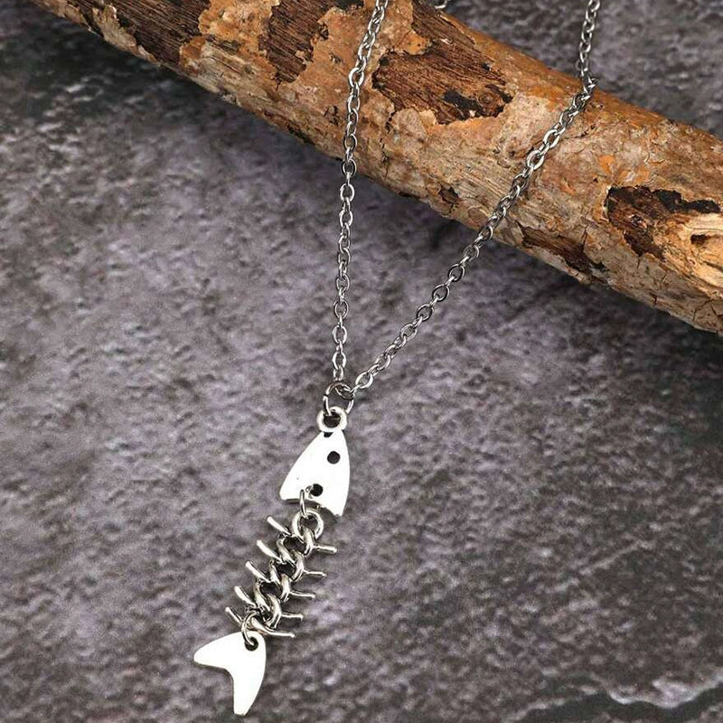Tide Cool Fish Bone Fish Thorn Earrings