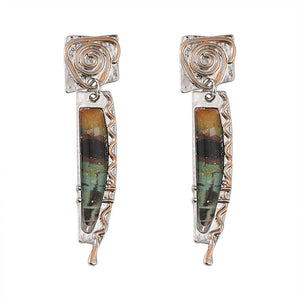 Creative Retro Colorful Alloy Earrings