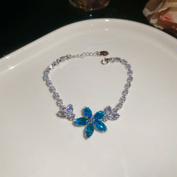 Sapphire-Blue Zircon Bracelet
