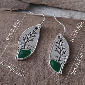Personalized Tree Pattern Minimalist Style Oil Drop Earrings Earrings