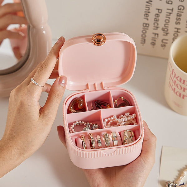 Soft Touch Jewelry Box with Mirror