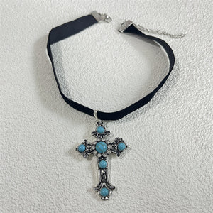Personalized Cross Earrings Necklace