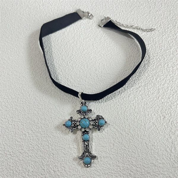Personalized Cross Earrings Necklace