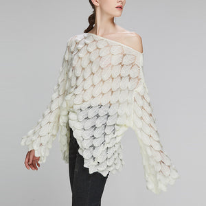 Hollow One Shoulder Sweater