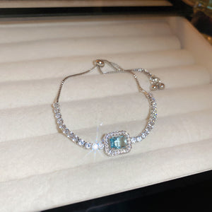 Sapphire-Blue Zircon Bracelet