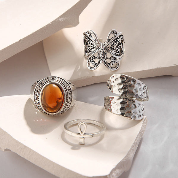 Textured Geometric Irregular Ring