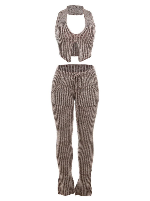 Knit Halter Top & Pants Set