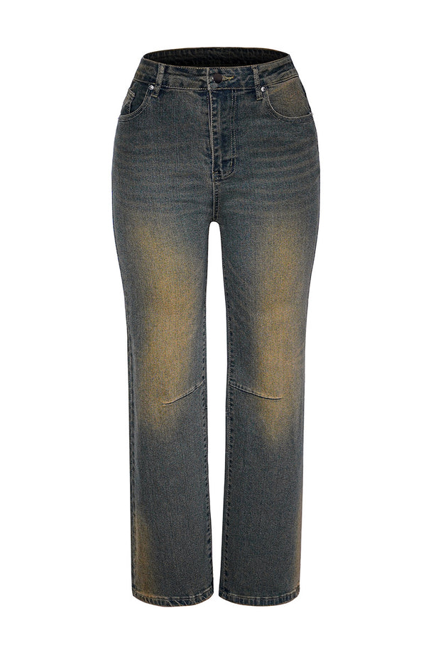 2025 European and American style high waist elastic casual straight-leg pants new thin trend women's clothing women's trousers, selfie