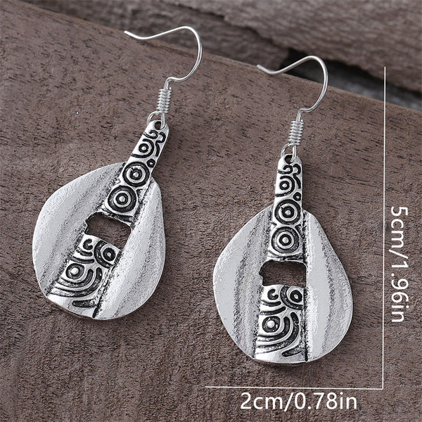 Simple Spiral Flower Dangle Earrings