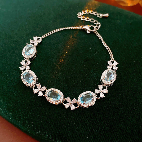 Sapphire-Blue Zircon Bracelet