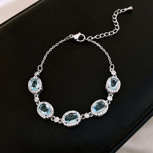Sapphire-Blue Zircon Bracelet