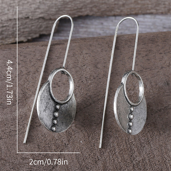 Personalized Vintage Silver Earrings