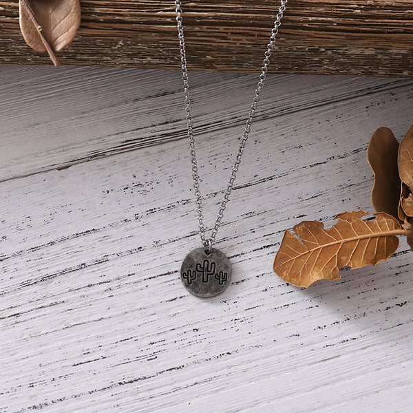 Cactus Pendant Necklace