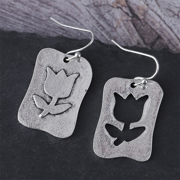 Flower Hollow Dangle Earrings