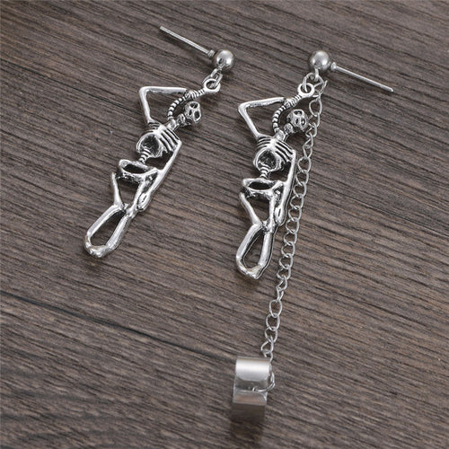 Vintage Bone Skull Earrings