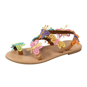 Butterfly Toe Ring Beach Sandals