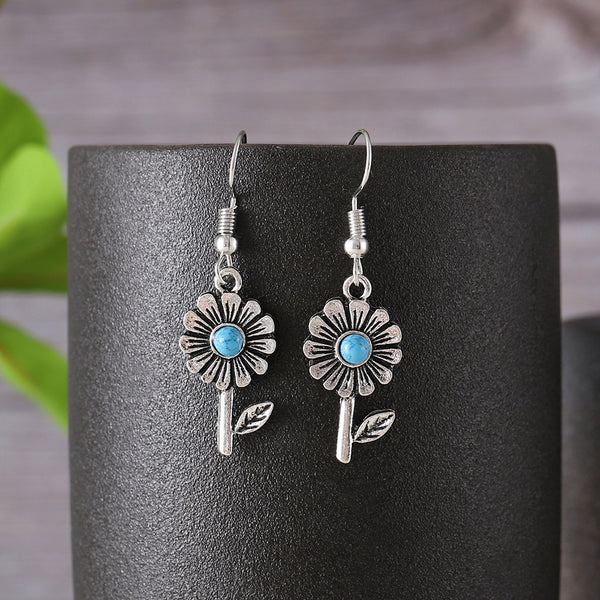 Vintage Flower Dangle Earrings