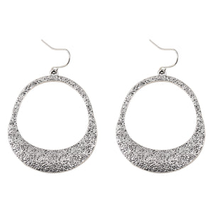 Minimalist Geometric Cutout Glitter Earrings