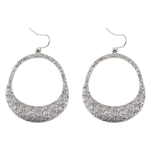 Minimalist Geometric Cutout Glitter Earrings