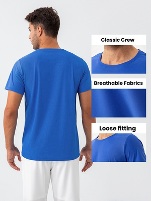 Men's Summer Quick Dry Breathable Crew Neck Running T-Shirt