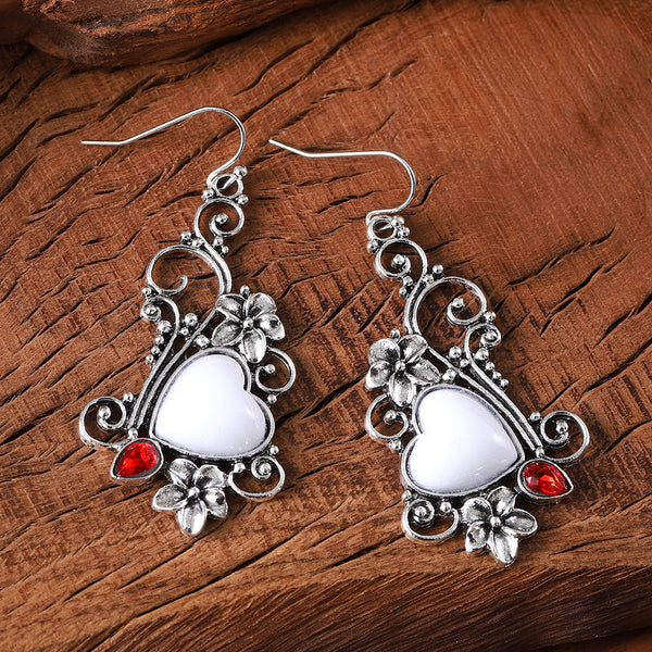 Vine Floral and Diamond Earrings