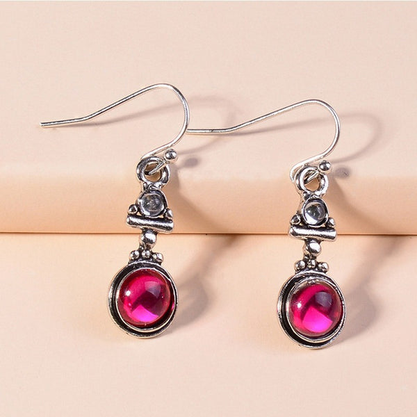 Vintage Simple Moonstone Earrings