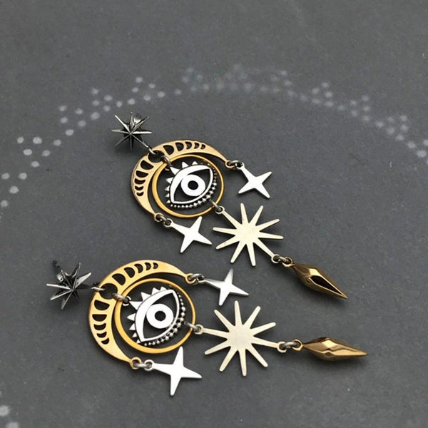 Creative Sun Star Fashion Retro Earrings