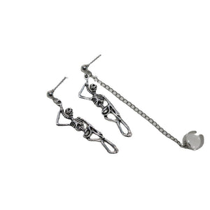 Vintage Bone Skull Earrings