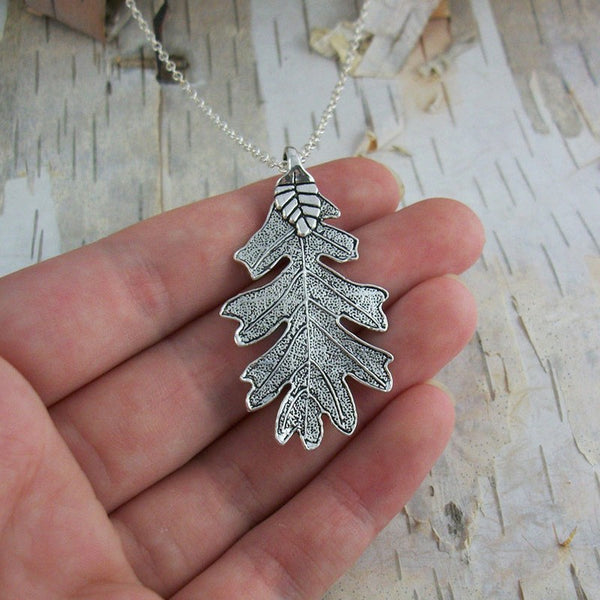 Oak Leaf Pendant Necklace