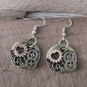 Punk Style Mechanical Gear Drop Earrings Earrings