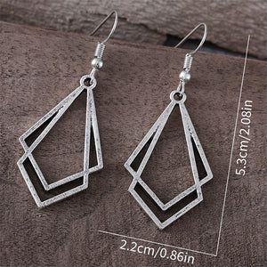 Personalized Double Diamond Dangle Earrings